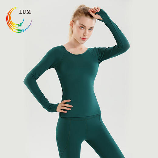 LUM39670露檬瑜伽服新款长袖（含胸垫） 商品图3