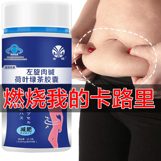 左旋肉碱绿茶胶囊减肥瘦身燃脂顽固型排油搭纤婕苹果荷叶茶 商品图2