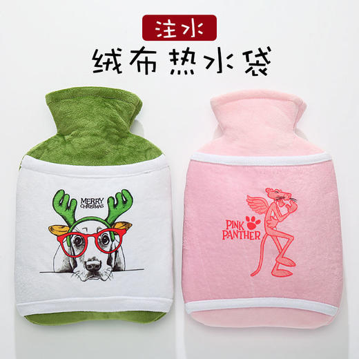 冬季灌水暖手可爱毛绒韩版暖水袋款式随机 商品图4