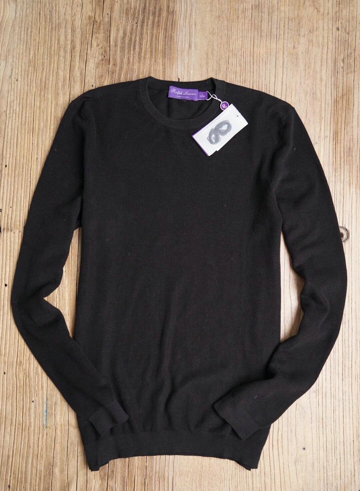 专柜现货 rl紫标 纯棉色针织薄毛衣拉夫劳伦 元价4800