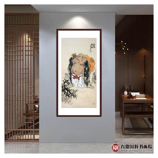 杨西沐《和气生财》68*138cm 人物竖幅作品 茶室/客厅挂画 商品图3