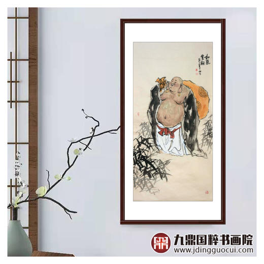 杨西沐《和气生财》68*138cm 人物竖幅作品 茶室/客厅挂画 商品图2