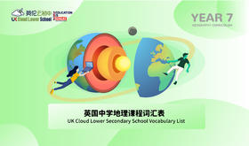【电子版】英国中学地理学科词汇表-Year7