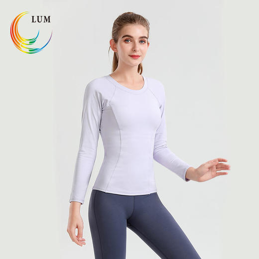 露檬秋冬新品瑜伽长袖LUM39672(含胸垫) 商品图0