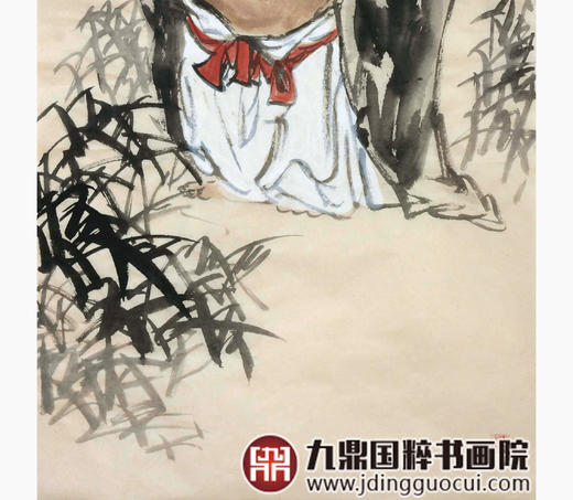 杨西沐《和气生财》68*138cm 人物竖幅作品 茶室/客厅挂画 商品图5