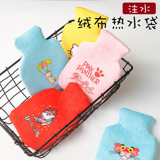 冬季灌水暖手可爱毛绒韩版暖水袋款式随机 商品图6