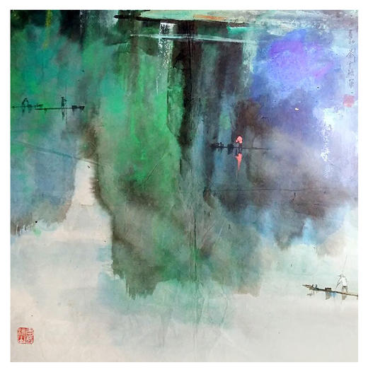 刘守瑶-真迹-山水画《漓江渔影》书房 客厅 玄关 商品图1