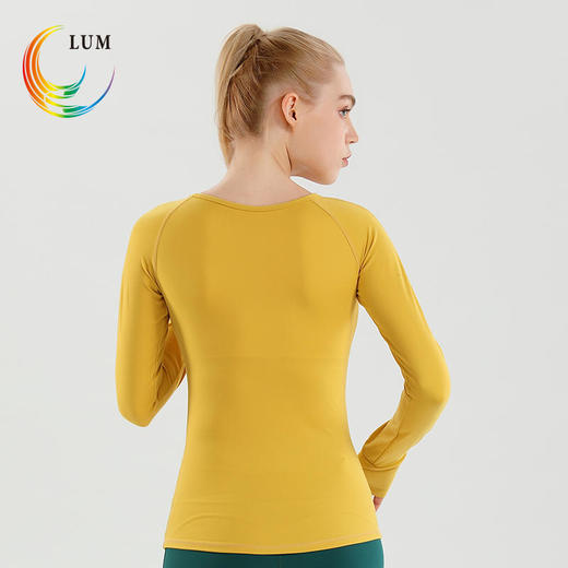 LUM39673新款瑜伽长袖（含胸垫） 商品图3