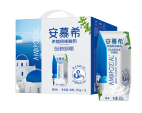 特价 伊利安慕希希腊风味酸奶原味205g*12盒*1箱