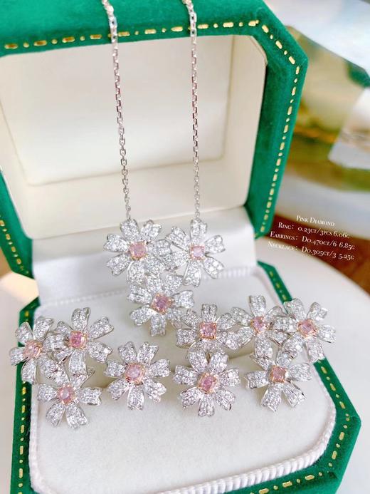 “雏菊”粉钻耳钉 商品图3