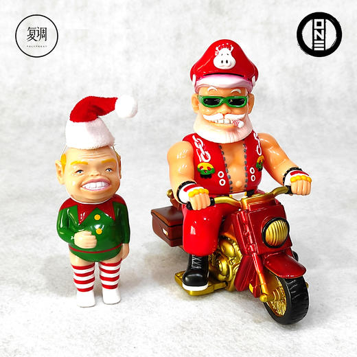 现货 壹工坊  圣诞老爹与圣诞小妖 搪胶 限定 潮玩 摆件 商品图2