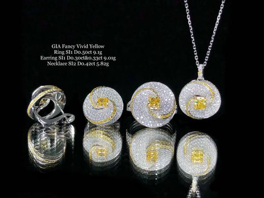 “星云”黄钻耳钉 商品图3