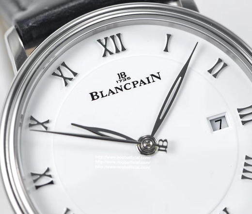 ZF新品【谦敬大作 致敬原版】宝珀6651-1127-55B搪瓷白，柳叶针，罗马刻度，简洁明快。黑色胎牛皮表带，柔软舒适。犹如腕间绅士，经典非凡【表壳】口径40mmX8.7mm 商品图5