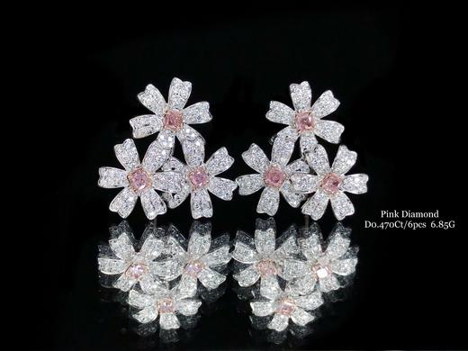 “雏菊”粉钻耳钉 商品图0