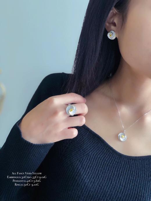 “星云”黄钻耳钉 商品图4