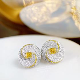 “星云”黄钻耳钉