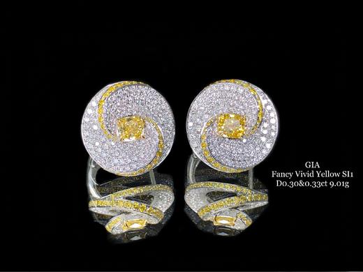 “星云”黄钻耳钉 商品图1