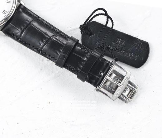 ZF新品【谦敬大作 致敬原版】宝珀6651-1127-55B搪瓷白，柳叶针，罗马刻度，简洁明快。黑色胎牛皮表带，柔软舒适。犹如腕间绅士，经典非凡【表壳】口径40mmX8.7mm 商品图3