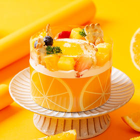 橙意缤纷4吋分享蛋糕