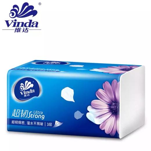 维达超韧抽纸3层130抽6包家用面巾纸餐巾纸无香软抽S码便携装整提装V2239 商品图2
