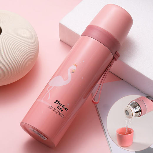 楚轩保温杯大容量宝宝儿童水杯304不锈钢学生可爱水杯子带提绳真空