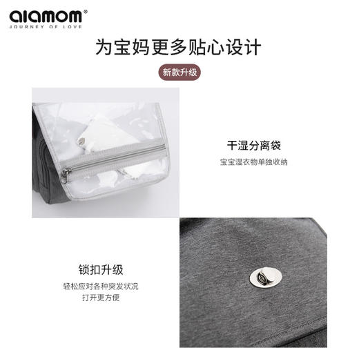 alamom妈咪包2020新款时尚双肩多功能大容量婴儿外出妈妈母婴包女 商品图3