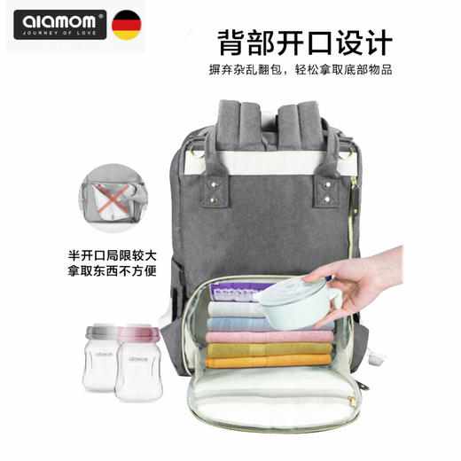 德国alamom新款妈咪包大容量多功能母婴轻便外出双肩包防水耐用 商品图3