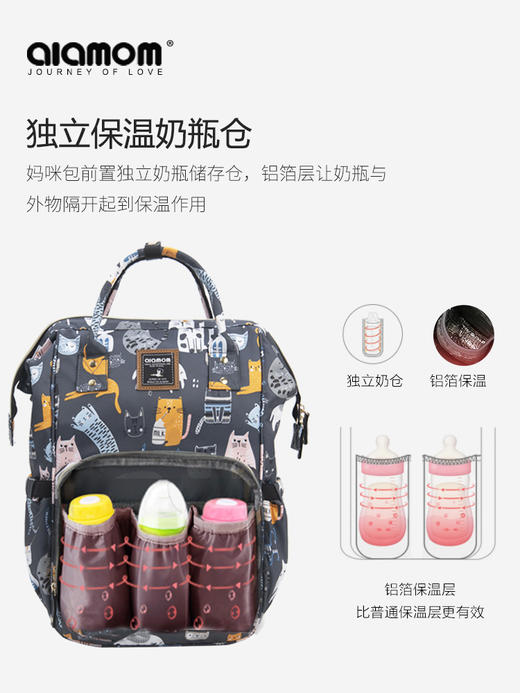 alamom妈咪包2020新款时尚多功能大容量母婴背包妈妈外出双肩包 商品图3