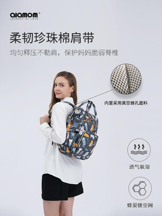 alamom妈咪包2020新款时尚多功能大容量母婴背包妈妈外出双肩包 商品图1