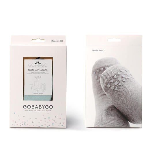 丹麦Gobabygo宝宝婴儿棉质短袜子秋冬新生儿防滑学步地板袜中筒袜 商品图3