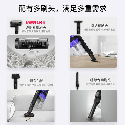 【Shark】（鲨客）折叠吸尘器X4家用手持无线除螨大功率吸尘器 商品图5