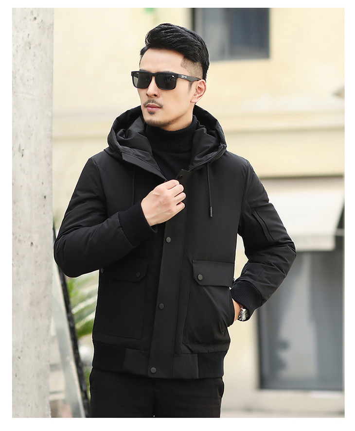 原价2680 特卖价379 花雨伞男装专场 冬季新品白鸭绒男士羽绒服连帽