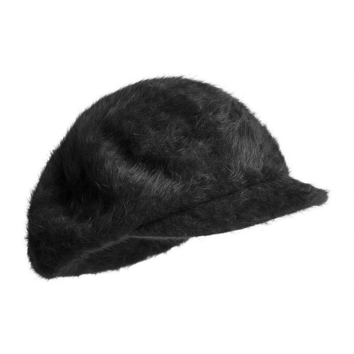 北京仓|laulhere-zoe-经典黑色 长绒 邮差帽〔法国设计师