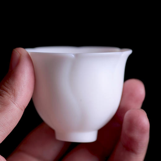【章椿羊脂玉】【小葵纹杯2入】品茗杯白瓷家用泡茶杯 商品图2