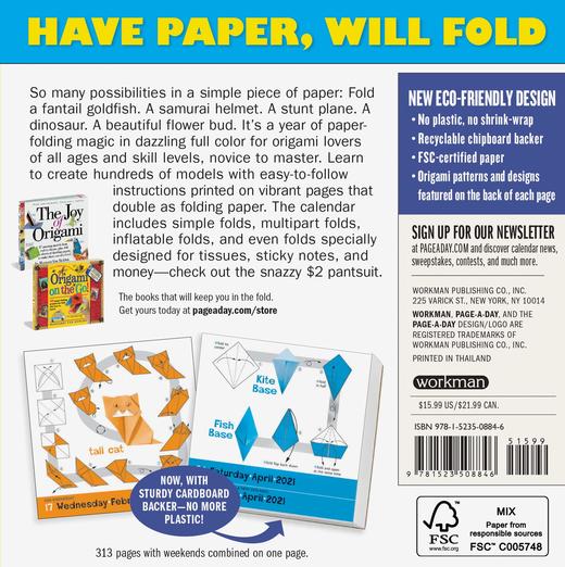 日历馆：英文原版进口折纸日历2021（少量现货）送孩子礼物 商品图4