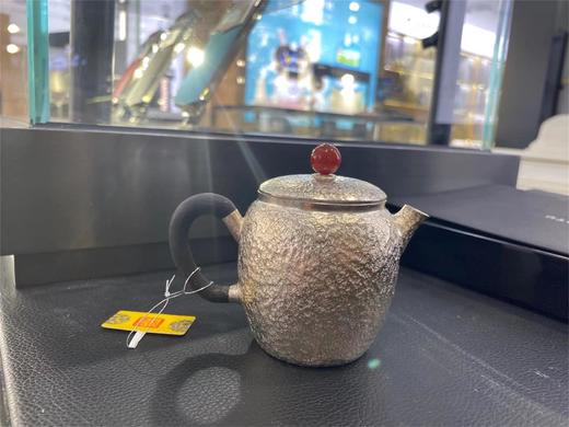 璞圣堂 望月石纹小壶H221  原创小银壶 纯手工日本急须泡瓶 纯银999沏茶泡茶茶壶茶具 商品图5