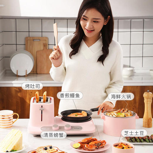 【东菱】【宝可梦联名系列】东菱DL-3405早餐机多功能三合一家用三明治宿舍锅学生锅电热煮锅懒人 商品图2