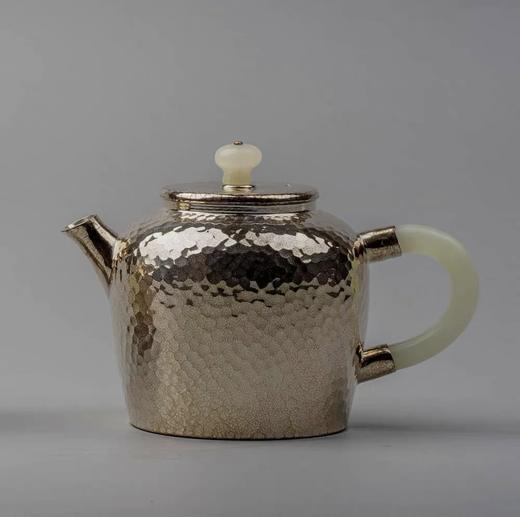 璞聖堂 镀金土瓶小壶H051G 纯手工小银壶 纯银999泡茶壶茶具 日本急须泡瓶土瓶银器 商品图0