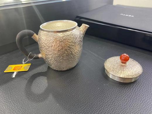 璞圣堂 望月石纹小壶H221  原创小银壶 纯手工日本急须泡瓶 纯银999沏茶泡茶茶壶茶具 商品图4