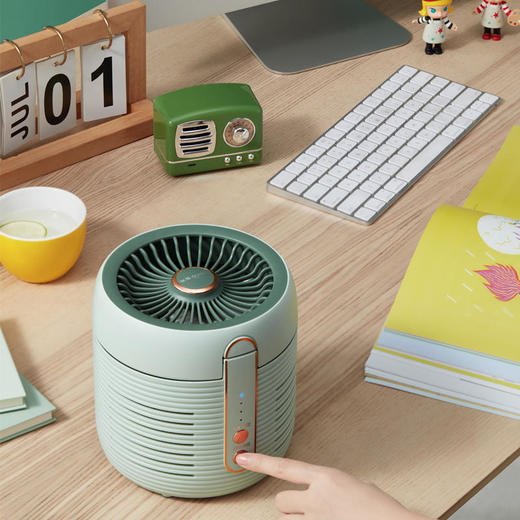 【东菱】东菱空气净化扇DL-1408家用台式静音电风扇小型空气循环扇空气净化器 商品图1