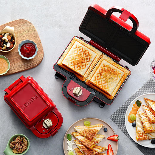 史努比日本Bruno轻食机早餐机家用多功能三明治机华夫饼烤 商品图3