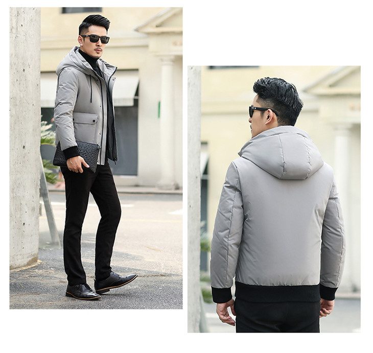 原价2680 特卖价379 花雨伞男装专场 冬季新品白鸭绒男士羽绒服连帽