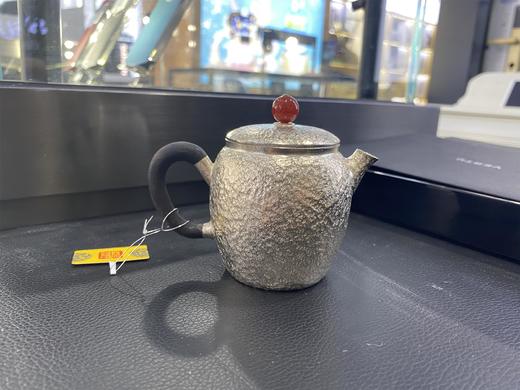 璞圣堂 望月石纹小壶H221  原创小银壶 纯手工日本急须泡瓶 纯银999沏茶泡茶茶壶茶具 商品图0