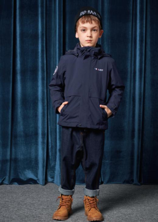 伯希和13840123儿童可拆卸冲锋衣男女童三合一抓绒两件套防风保暖外套 商品图2