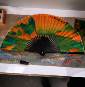 千里江山图黑烤漆26cm（定制案例）