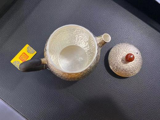 璞圣堂 望月石纹小壶H221  原创小银壶 纯手工日本急须泡瓶 纯银999沏茶泡茶茶壶茶具 商品图3