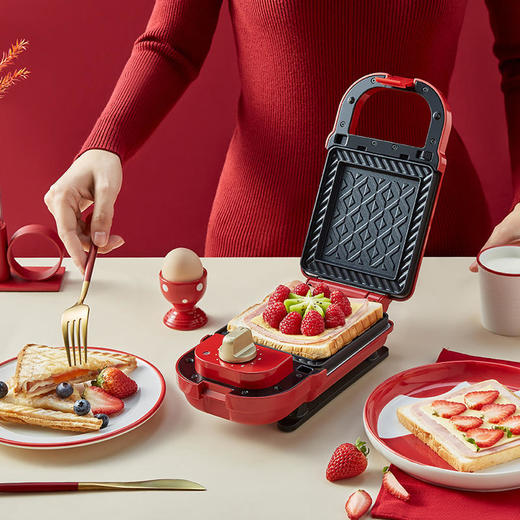 史努比日本Bruno轻食机早餐机家用多功能三明治机华夫饼烤 商品图2