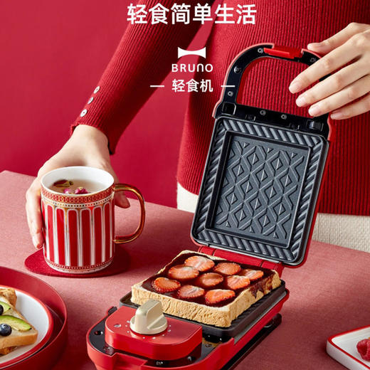 史努比日本Bruno轻食机早餐机家用多功能三明治机华夫饼烤 商品图0
