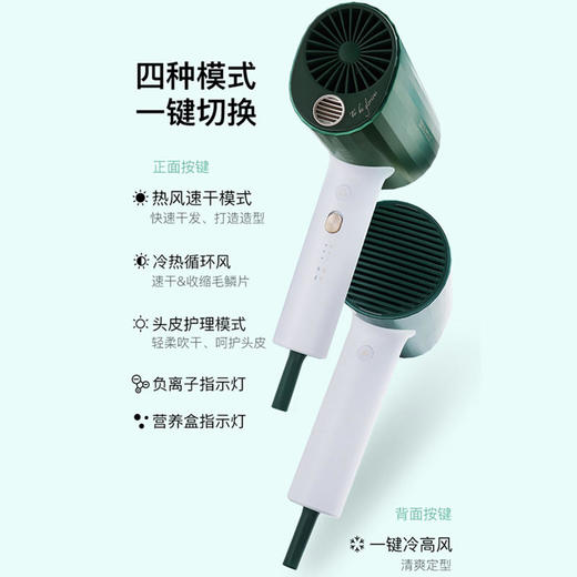 素士发膜吹风机家用负离子护发大功率胶原蛋白电吹风筒宿舍用静音HMH001 商品图5