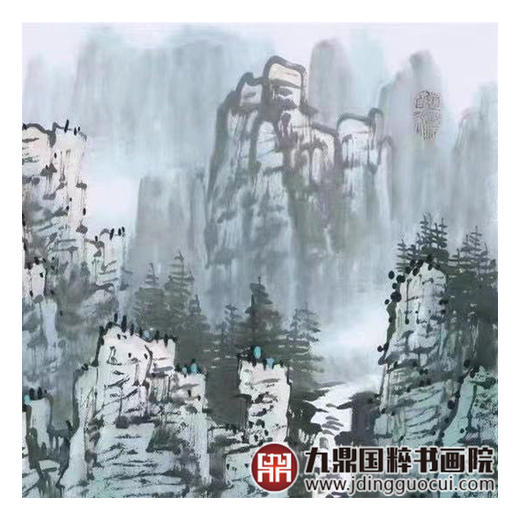 王玉东《漓江春韵》68*68cm 山水斗方作品 客厅/茶室挂画 商品图5